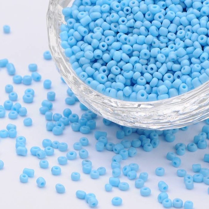 0011* Seed Beads Light Blue 2mm, 7 gram