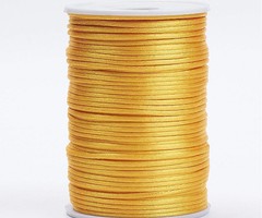 Satin Cord Yellow Gold 2mm, 3 meter