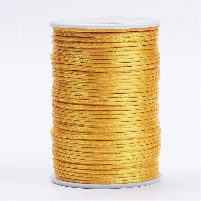 Satin Cord Yellow Gold 2mm, 3 meter