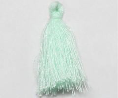 Kwastje Mint Groen 30mm, 5 stuks