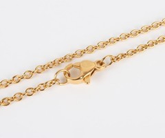 Stainless Steel Kettinkje 2mm Gold Plated 45cm