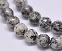 Natural Sesam Jaspis Kralen Grijs 6mm, streng van 55 stuks