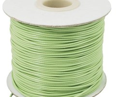 Light Green wax cord 1mm, 3 meters
