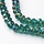 Faceted Glassbeads Dark Green Shine 8x6mm, 30 pieces