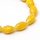 Faceted Drop Glassbeads Dark Yellow 11x8mm, 10 pieces