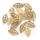 Leaf Charm Gold 23x12mm, 6 pieces