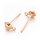 Studs Earring with Eyelet Gold 13mm, 5 pair
