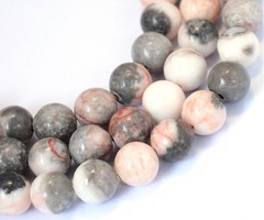 Natural Zebra Jasper Beads 6mm, strand of 55 pieces