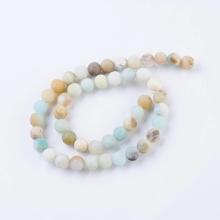 Natural Frosted Amazonite Beads 4mm, strand 86 pieces