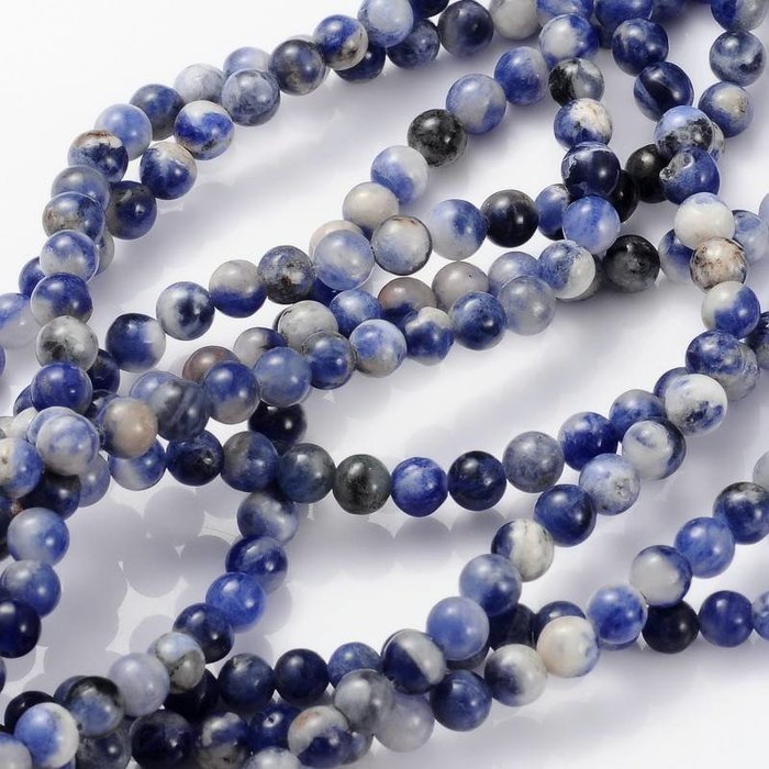 Natural Sodalite Beads 4mm, strand 86 pieces