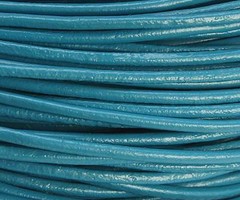 3 meter DQ Leer 2mm Petrol Blauw
