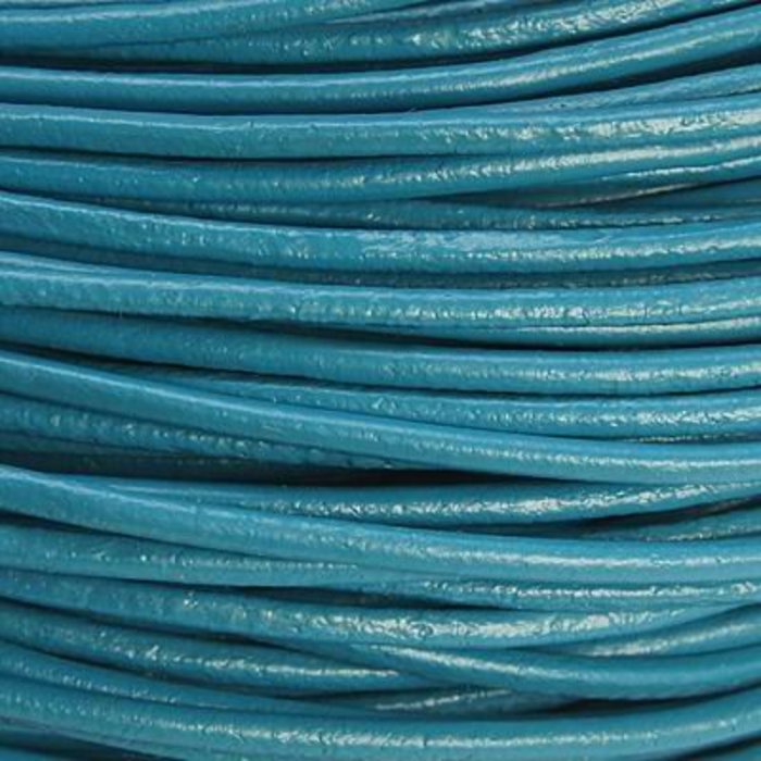 Cowhide Leather Cord 2mm Deep Blue, 3 meter