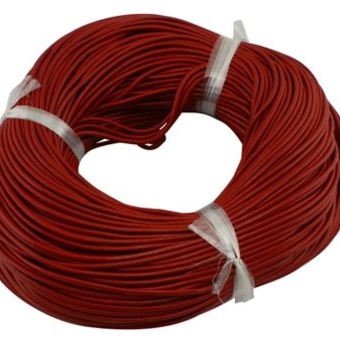 Cowhide Leather Cord 2mm Wine Red, 3 meter