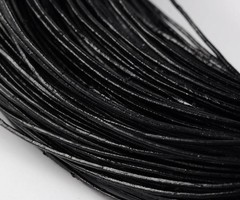 3 meter DQ Leer 1mm Zwart