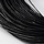 Cowhide Leather Cord 1mm Black, 3 meter