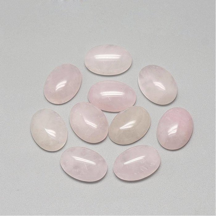 Natural Rozenkwarts Edelsteen Cabochon 18x13x5mm