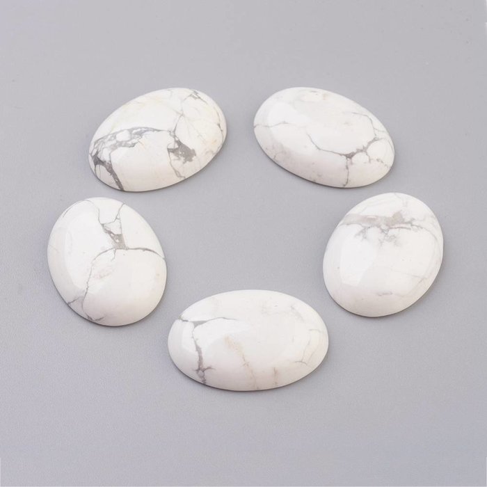 Natural Howlite Gemstone Cabochon 18x14x5mm