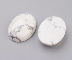 Natural Howlite Gemstone Cabochon 18x14x5mm