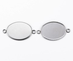 3 stuks Stainless Steel Tussenzetsel voor 18x13mm Cabochon