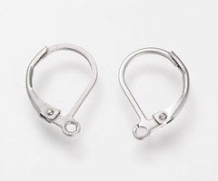 6 pieces Stainless Steel Earring Hooks 16x10mm