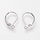 Stainless Steel Earring Hooks Silver 16x10mm, 6 pieces