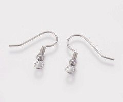 10 pieces Stainless Steel Earring Hooks 20x21mm