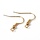 Stainless Steel Earring Hooks Gold Plated 20x21mm, 10 pieces