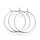Stainless Steel Hoop Earring Silver  30x25x0.8mm, 4 pieces