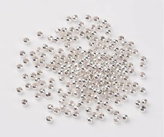 100 stuks Metalen Spacer Beads Zilver Plated 5mm