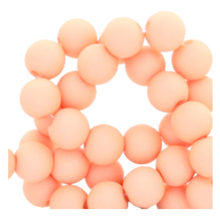 100 pieces Matte Salmon Acrylic Beads 6mm