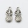 Pineapple Silver Charm 19x9mm, 4 pieces