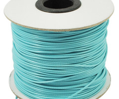 Waxkoord Turkoois 1mm, 3 meter