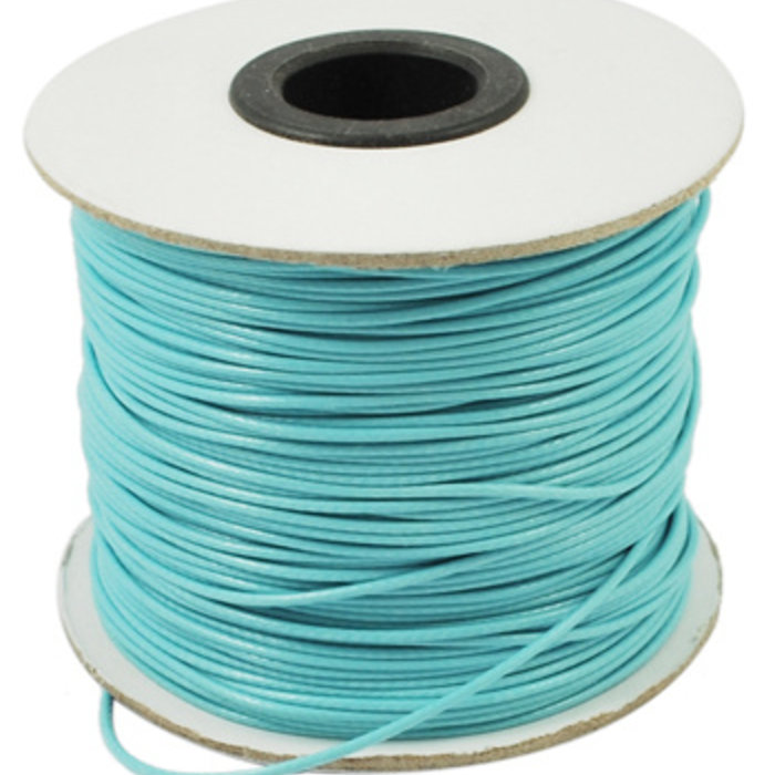 Waxed Cord Turquoise 1mm, 3 meter