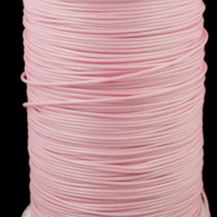 Light pink wax cord 1mm, 3 meter