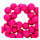 100 pieces Matte Fuchsia Pink Acrylic Beads 6mm