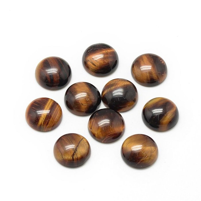 Natural Tiger Eye Gemstone Cabochon 10mm