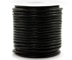 1 meter Leer Koord 3mm Zwart