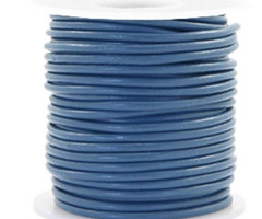1 meter DQ Leer 3mm Donker Blauw