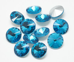 Rivoli Pointstone 12mm Aqua Blue