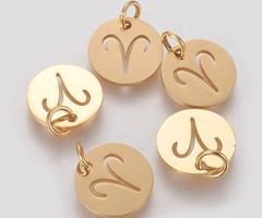 Stainless Steel Ram Bedel Gold Plated 12mm