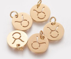 Stainless Steel Taurus Charm 12mm