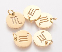 Stainless Steel Scorpio Charm 12mm