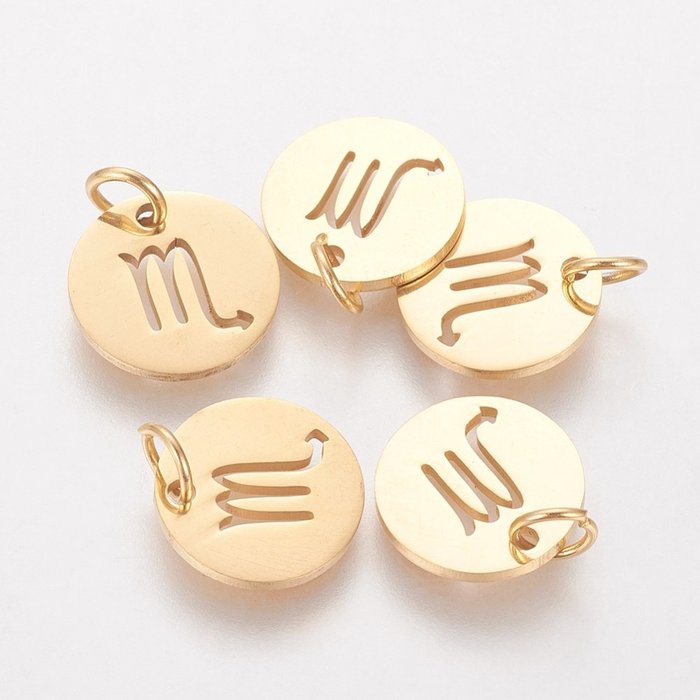 Stainless Steel Zodiac Charm Scorpio 12mm