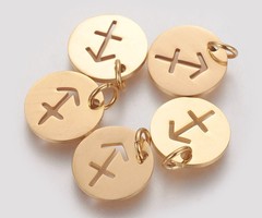 Stainless Steel Sagittarius Charm 12mm