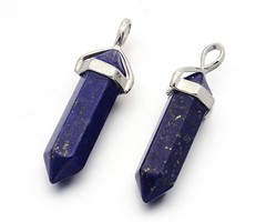 Natural Lapis Lazuli Bullet Bedel 40x10mm