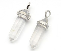 Natural Quartz Crystal Bullet Bedel 40x10mm
