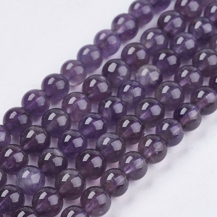 Natural Amethyst Grade AB Beads 6mm, strand 56 pieces