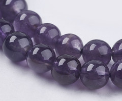 Natural Amethist Edelsteen Kralen 6mm Grade AB, streng 56 stuks