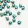 Charm with Eye White and Turquoise 9x7mm, 5 pieces
