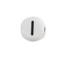 20 pieces Letter Bead Acrylic Black White 7mm I